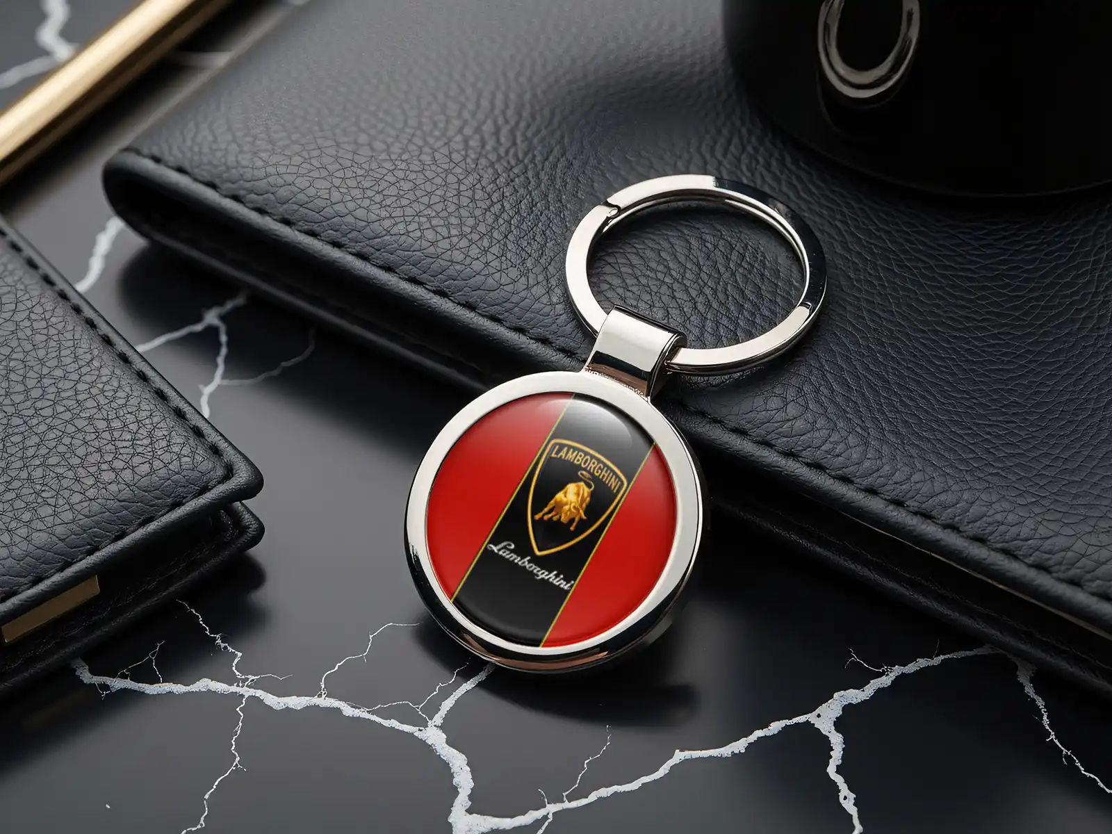 Lamborghini Porte-clés Brillant Métal Durable Élégant
